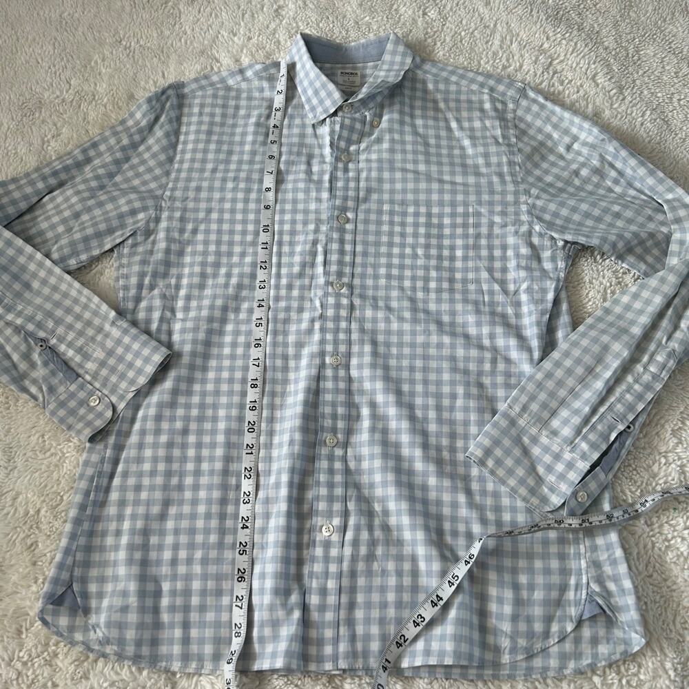 Bonobos Men Slim Fit Long Sleeve Blue Plaid Cotton Sz L Office Business Workwear - Picture 5 of 6